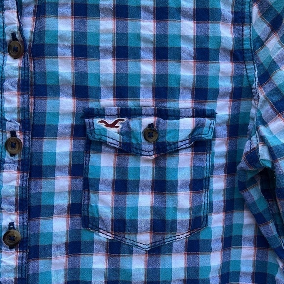 Hollister Plaid Seersucker Button Down SzS - Picture 4 of 8
